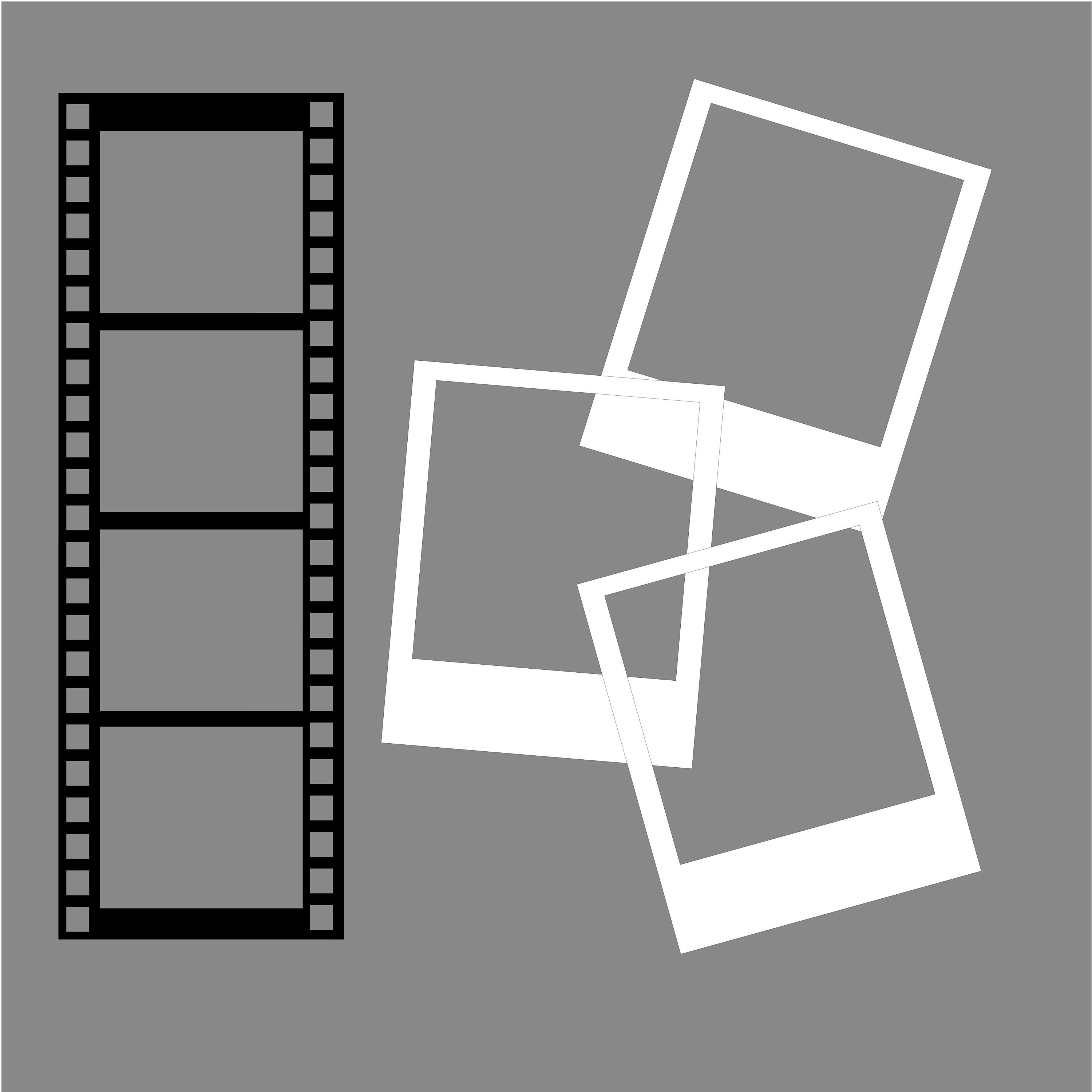Film Strip and Picture Template SVG PNG Add Your Own Pictures