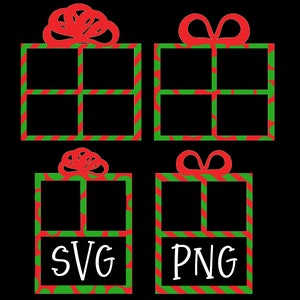 Christmas Present Template SVG PNG Add Your Own Pictures