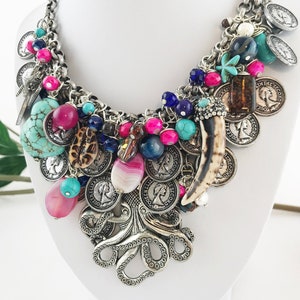 Pearl necklace silver | Necklace women | Necklace for dirndl | Traditional costume jewelry | Jewelry for traditional costume