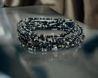 bracciale tubolare con perline multicolor anartxy