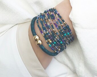 Wickelarmband ARTEMISIA mit Perlen | Perlenarmband | Glasperlenarmband | zartes Perlen Armband Rocailles | IbizaSchmuck