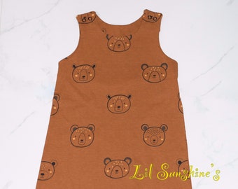 Brown Bear Romper Set | Bear Print, Baby Romper, Toddlers Romper, Unisex Romper, #lilsunshines