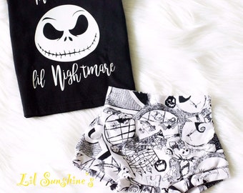 Jack Skellington Theme|Nightmare Before Christmas - Glow in the dark, Halloween, Bummies, Shorties, Headbands,Hair Bow, Unisex #lilsunshines