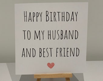 Happy Birthday Best Friend Husband Happy Birthday Husband And Best Friend Card Husband Birthday - Etsy