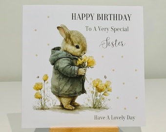 Birthday card, Sister birthday card, cute sister birthday card