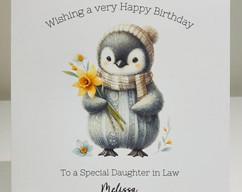 Happy Birthday daughter in law, daughter in law birthday card, cute daughter in law birthday card