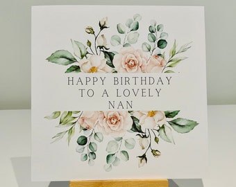 Happy Birthday Nan, nan birthday card, lovely nan