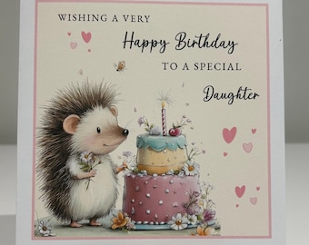 Happy Birthday daughter, daughter birthday card, cute daughter birthday card