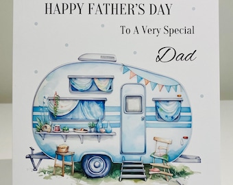 Fathers day card, caravan, dad, Father's Day, Father's Day card