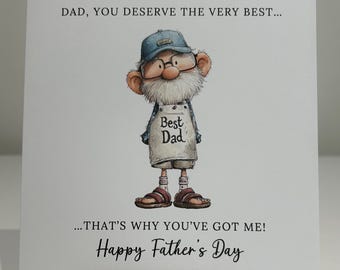 Fathers day card, to dad, Father's Day, Father's Day card, humour