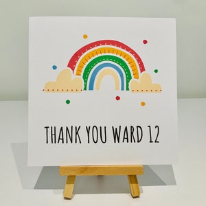 Thank you hospital ward, hospital thank you card, personalised card