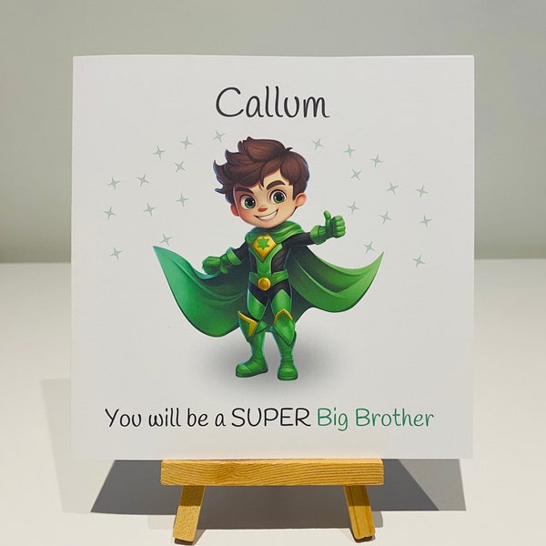 Big brother card, personalised, super big brother card