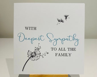 Sympathy card, sympathy, condolence card, sympathy to all the family