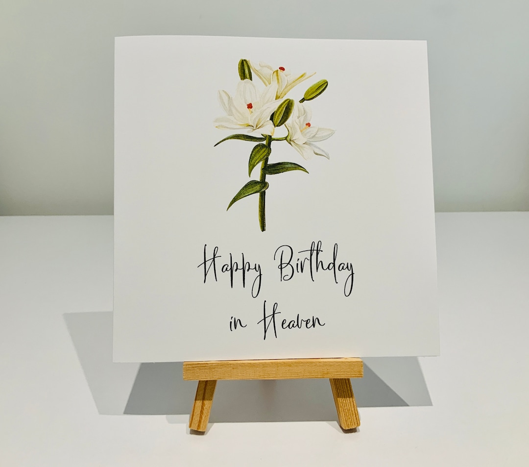 Heavenly Birthday Card, Happy Birthday in Heaven - Etsy UK