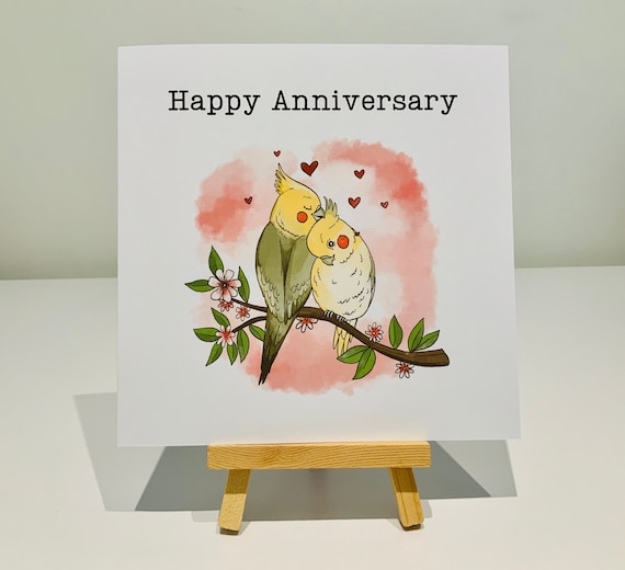 QUI027 Quill - Biglietto Di Auguri Per Anniversario 15x15 Cm - Design Con Cuori E Stelle - Interno Bianco - Busta Inclusa - Prodotto Nel Regno Unito