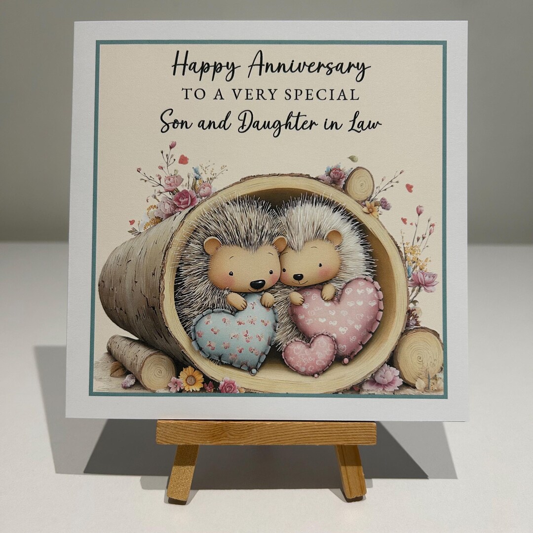 Son and Daughter in Law Anniversary Card, Wedding Anniversary Card, Son ...