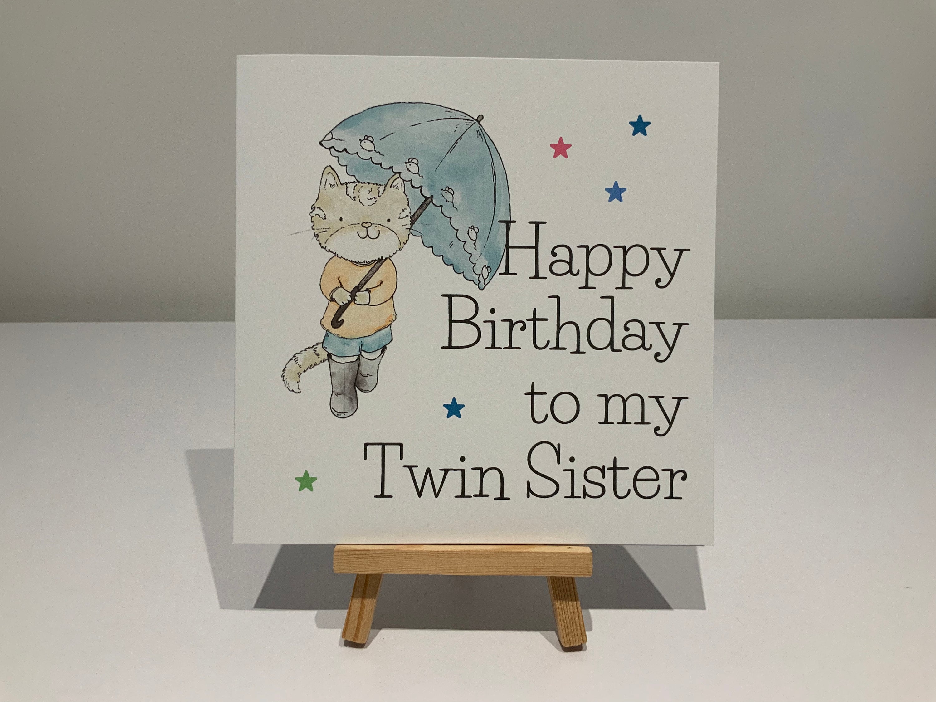Twin Sister Birthday Card Happy Birthday Twin Sister Etsy UK
