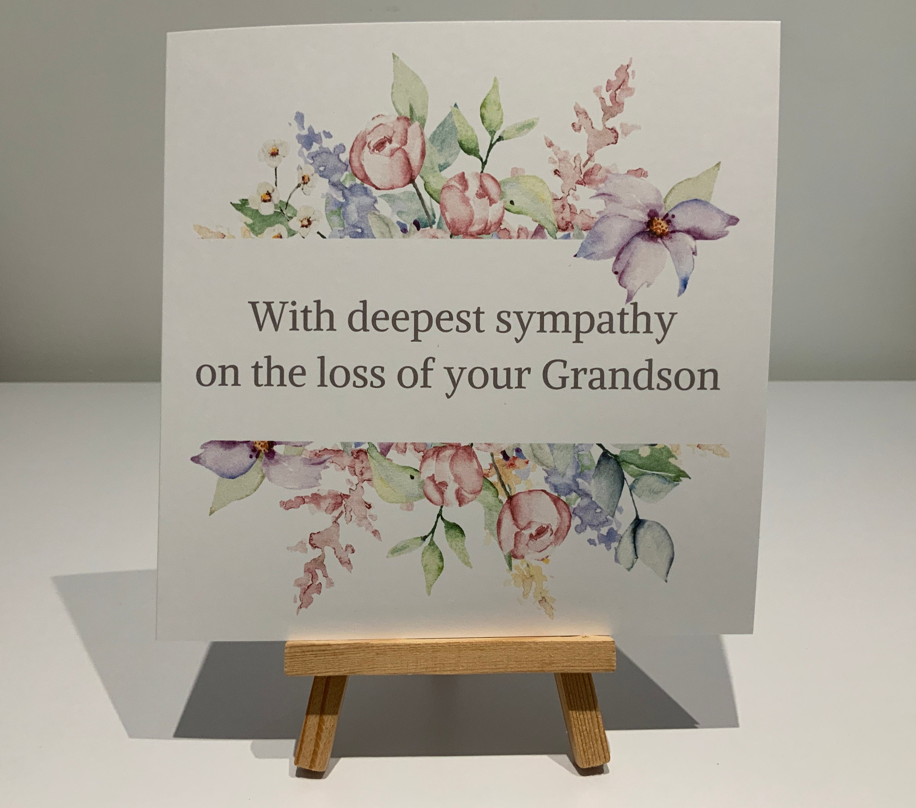 Sympathy card deepest sympathy loss of your grandson Etsy