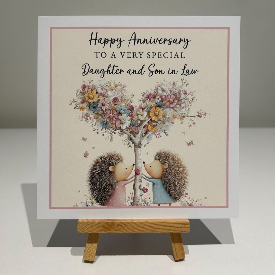 Daughter and Son in Law Anniversary Card, Wedding Anniversary Card ...