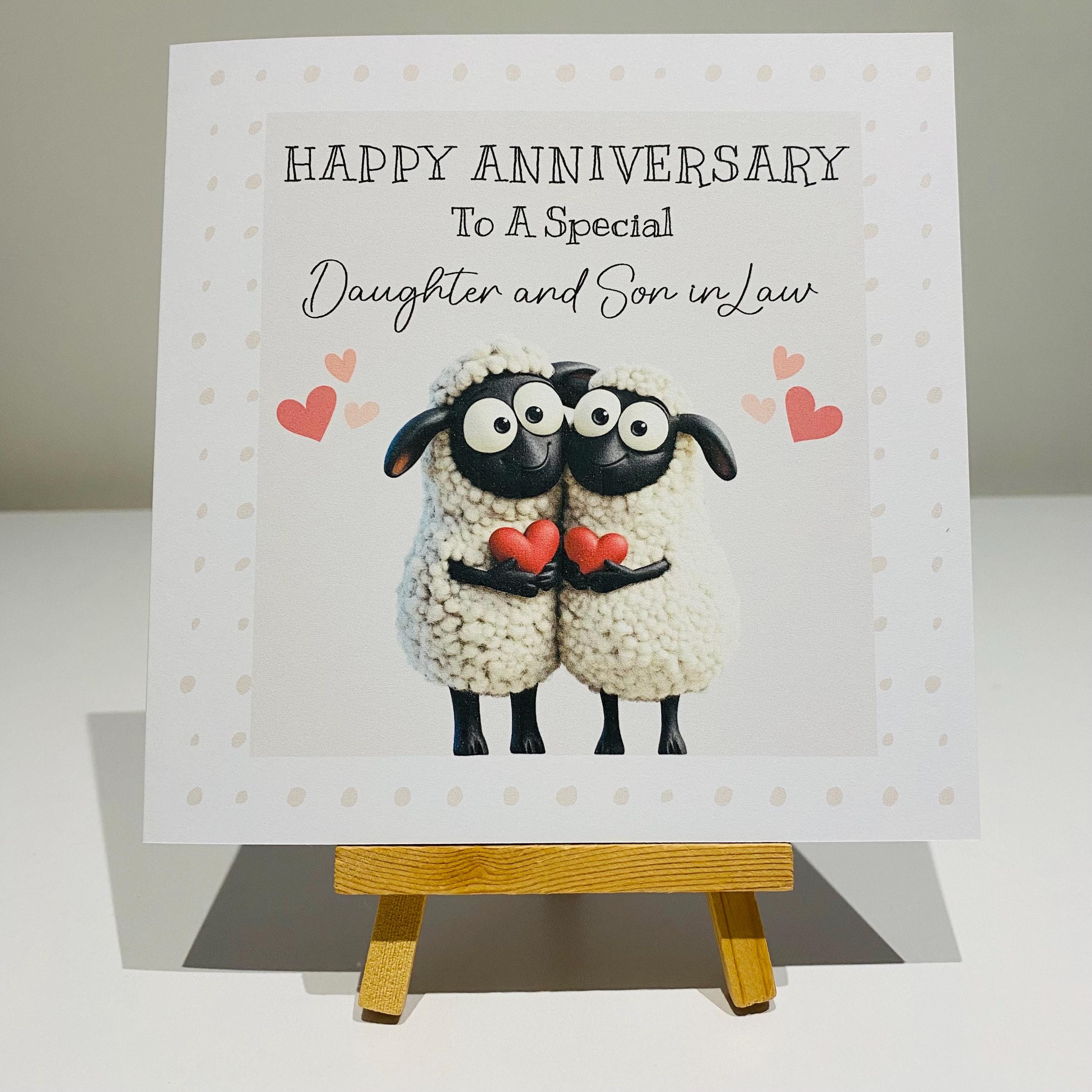 Daughter and Son in Law Anniversary Card, Wedding Anniversary Card ...