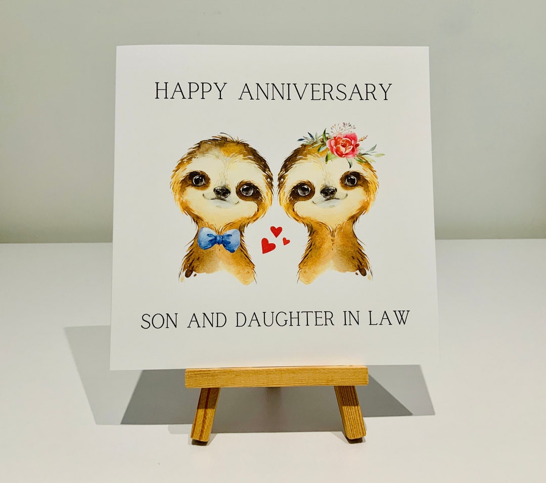 Son and Daughter in Law Anniversary Card Wedding Anniversary - Etsy