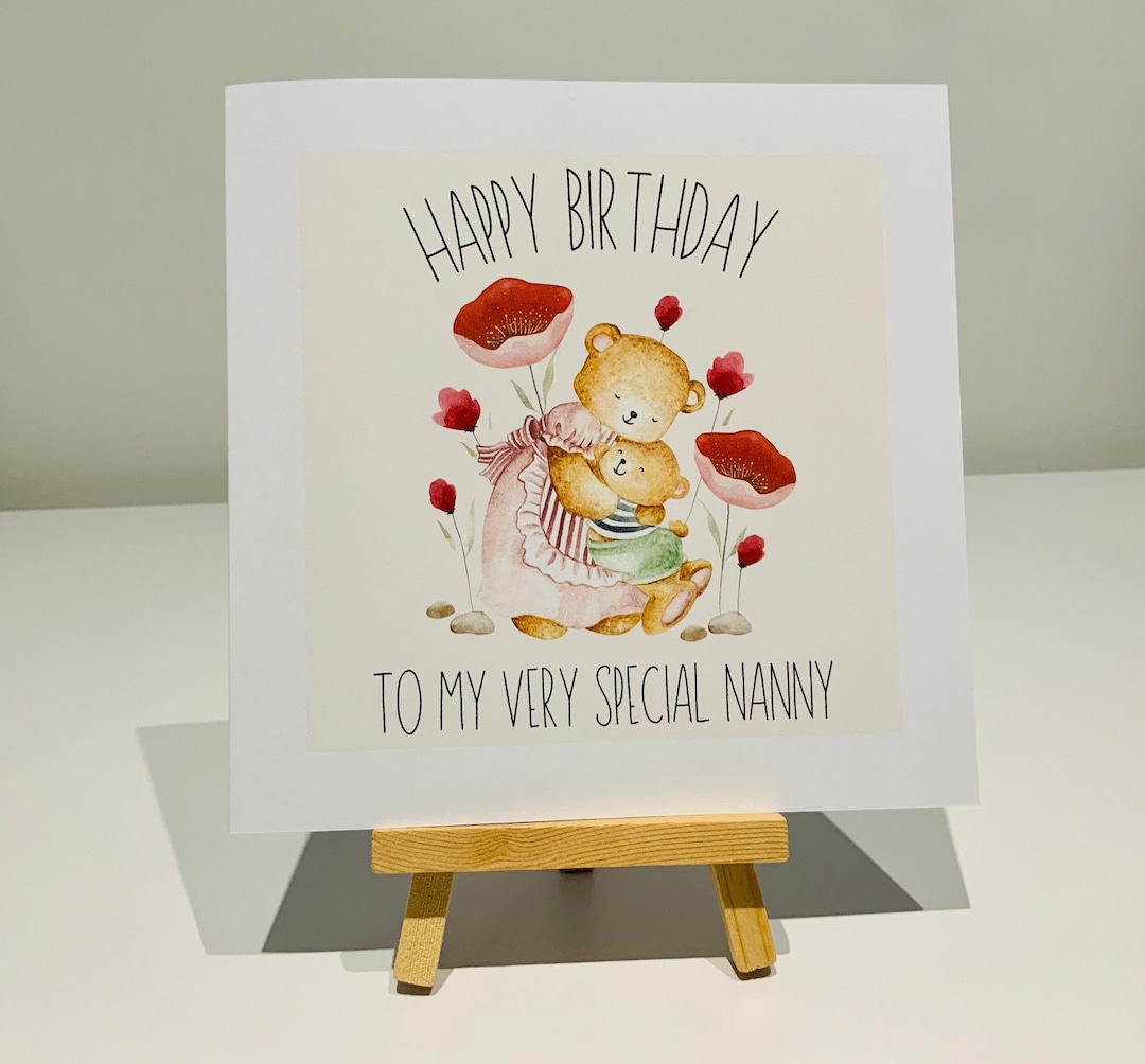 Happy Birthday Nanny, Nanny Birthday Card, Special Nanny Etsy