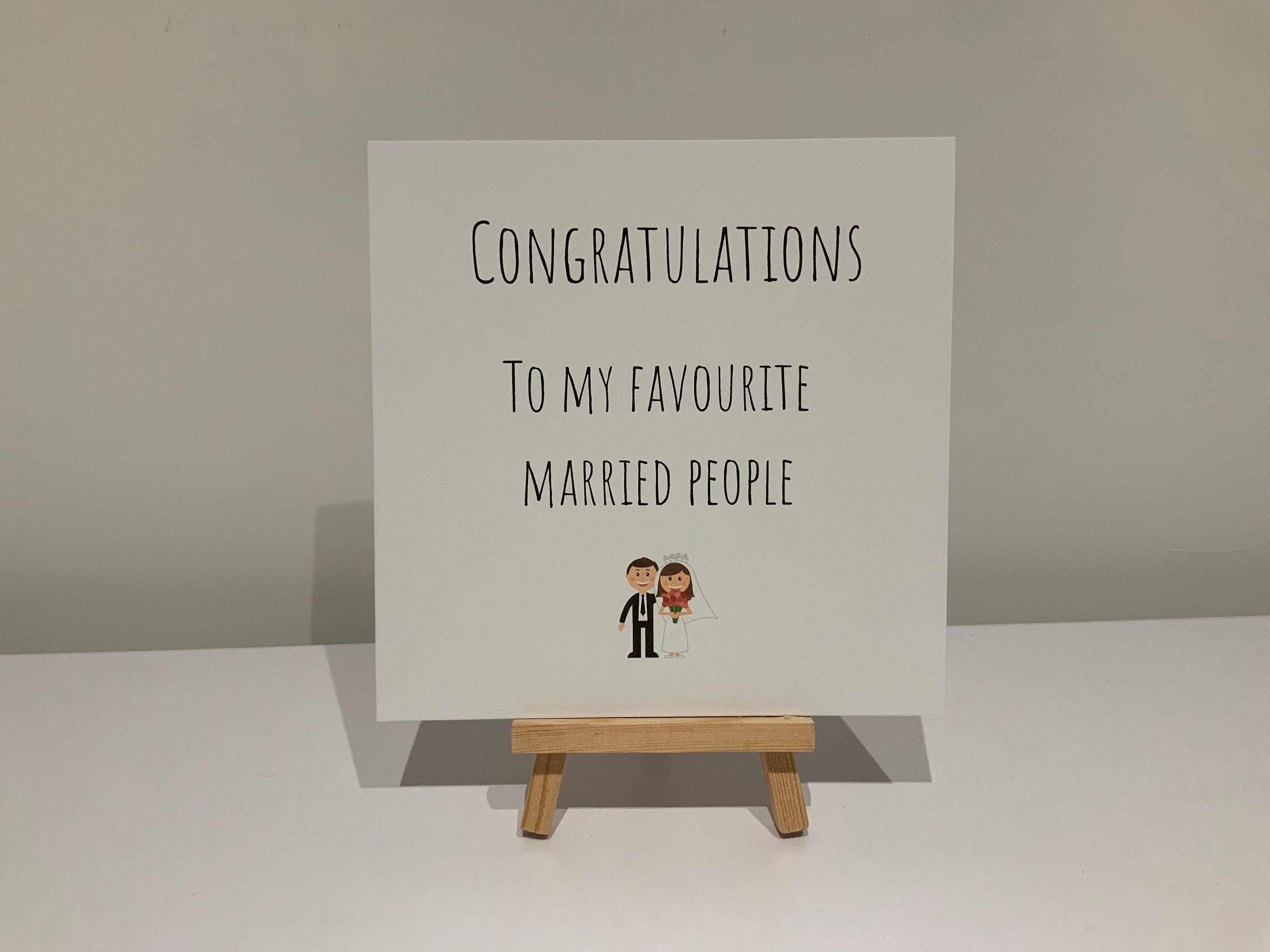  Wedding card congratulations favourite married people Etsy