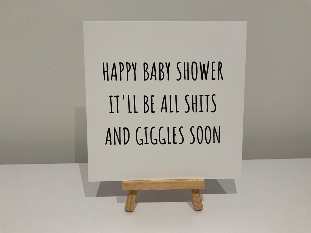 Happy Baby Shower Card Funny Humour Etsy