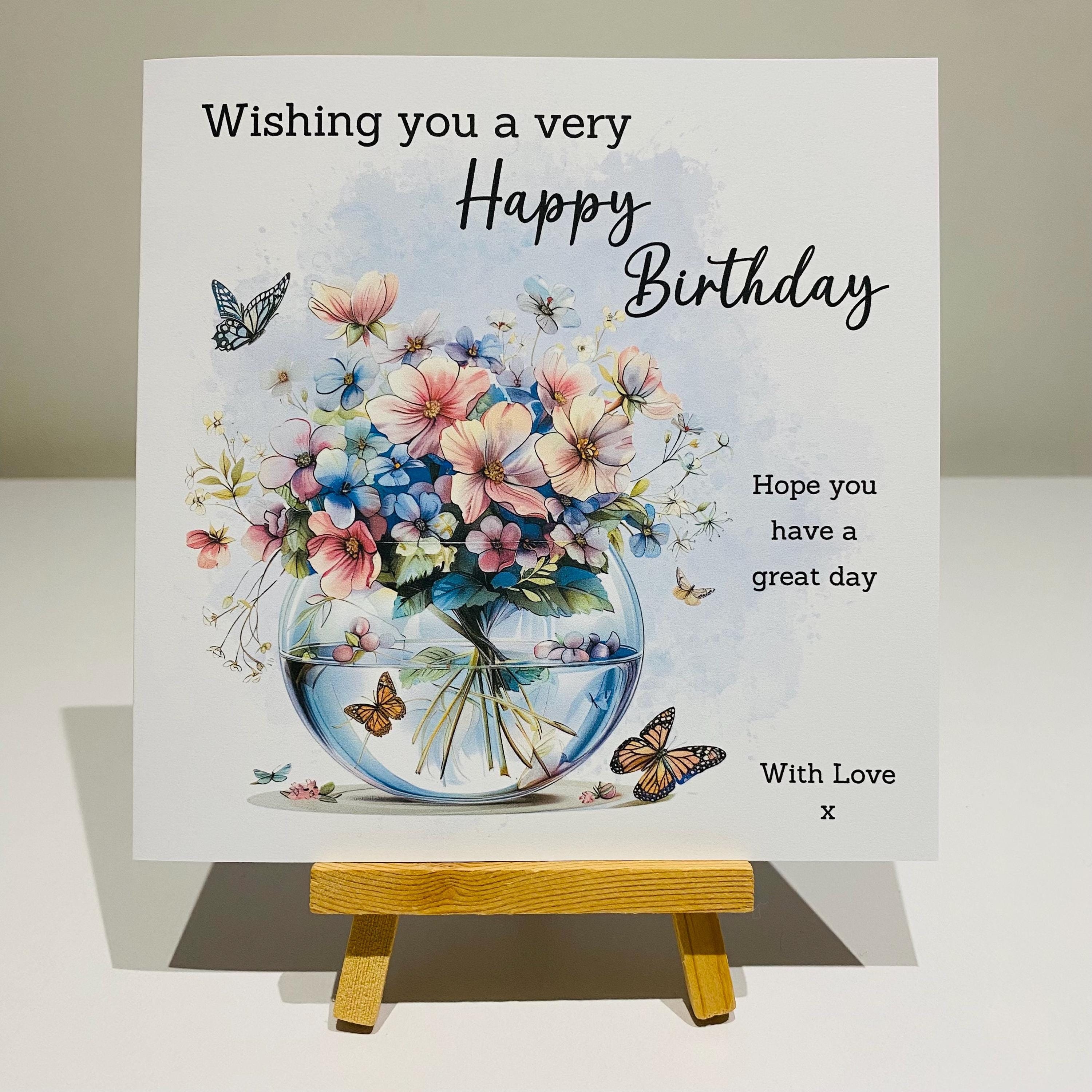 Female Birthday Card Field Of Flowers Lavender - Highworth Emporium - View #6