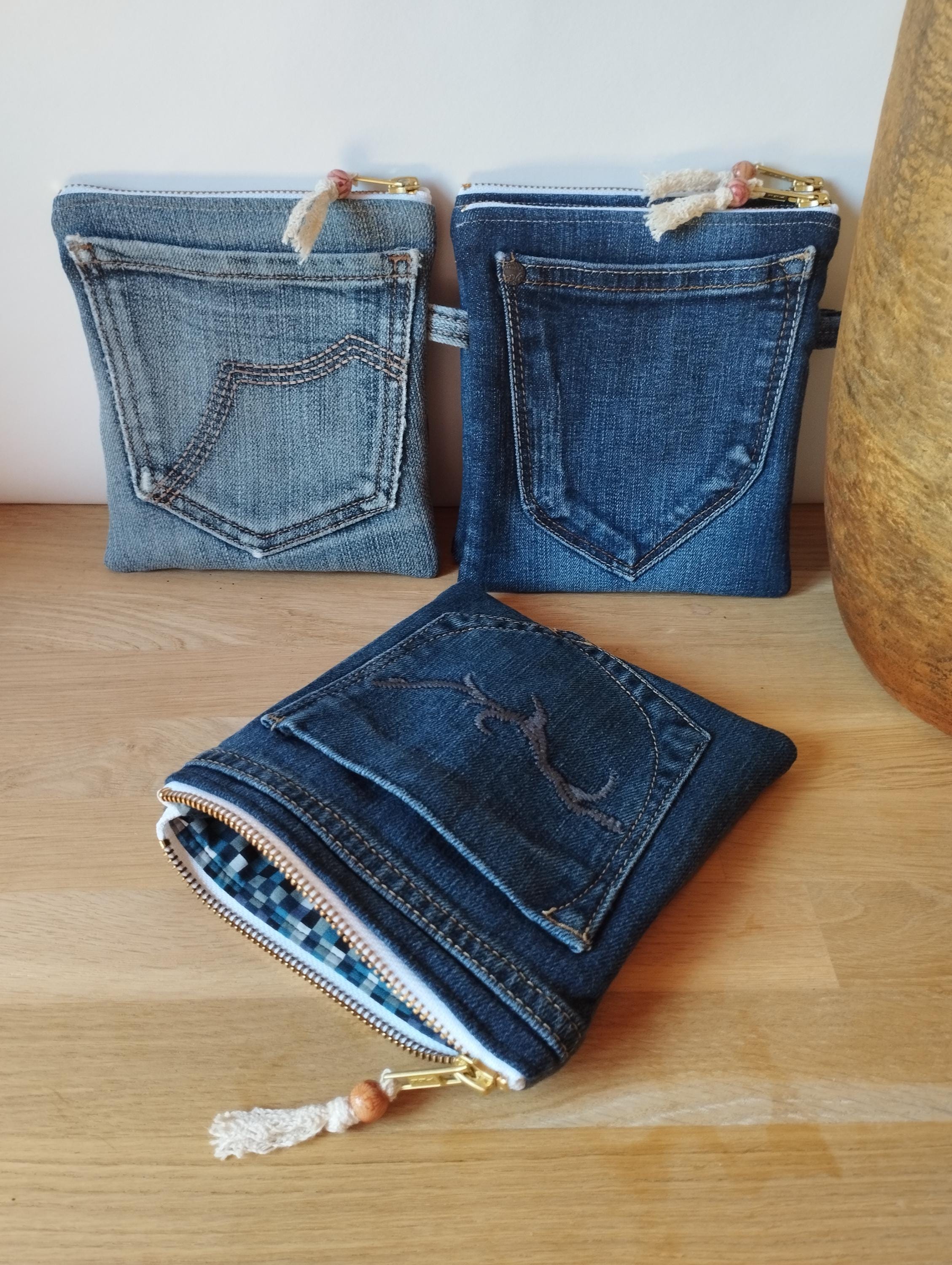Pochette en jean recyclé France