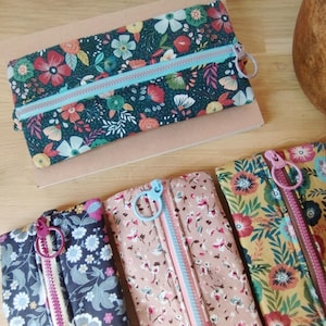 Trousse avec élastique en tissu pour carnet ou agenda au format A5/étui à stylos/cadeau anniversaire/noël