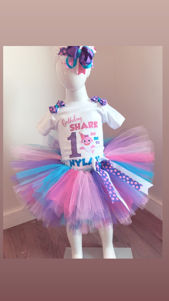 baby shark tutu set