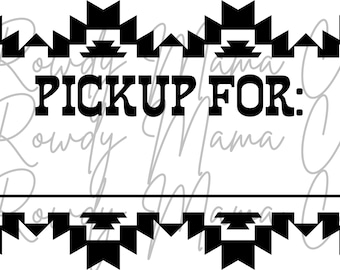 Pegatina térmica Aztec Pickup de 3” x 2” PNG / Archivo digital