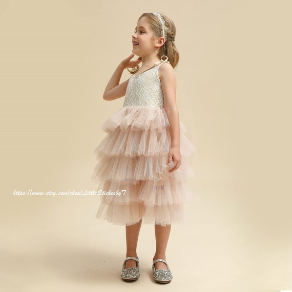 Flower Girl Dress Bohemian Flower Girl Dress Rustic Flower Etsy