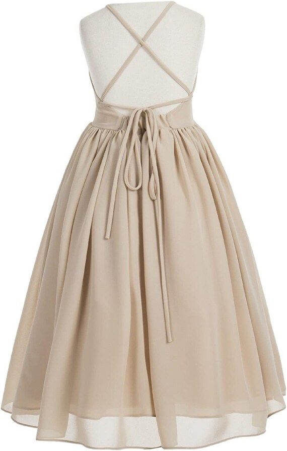 20 Colors Chiffon Flower Girl Dress Lace up Dress Summer Etsy