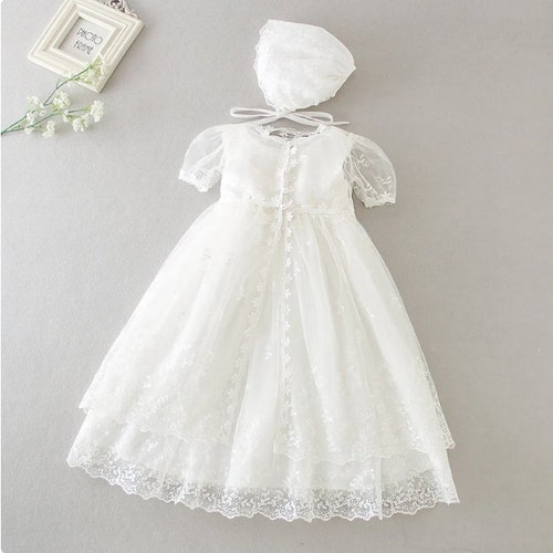 Baptism Dress for Baby Girl Lace Baptism Dress Christening Etsy