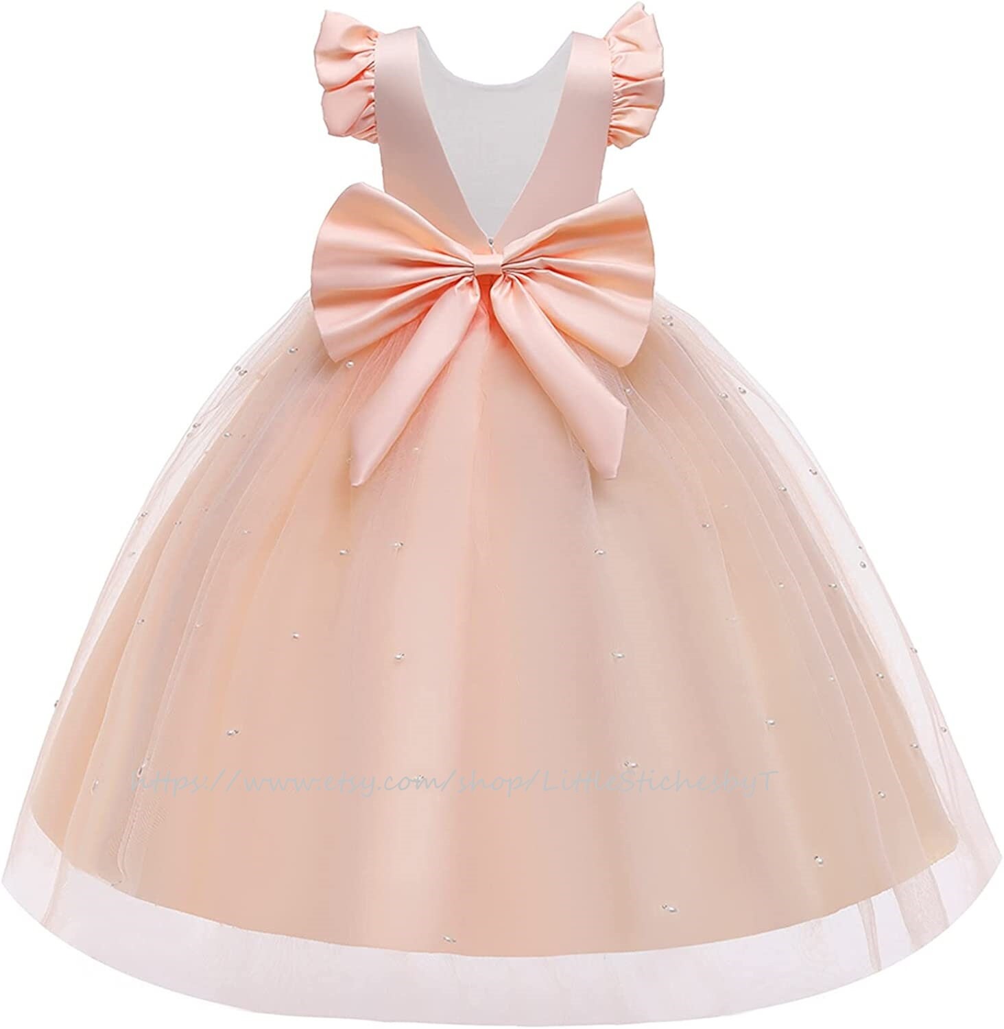 Ball Gown Dusty Pink Girl Dress Full Length Girl Dress - Etsy