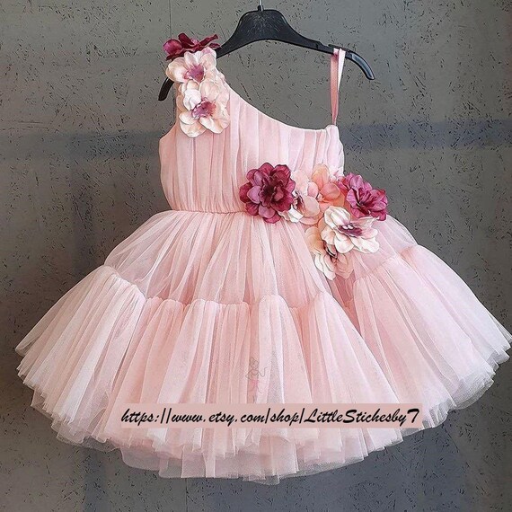 Personalized Floral Tulle Dress for Baby Girl/custom Infant Etsy