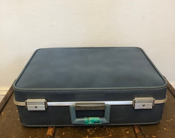 Vintage Blue Suitcase