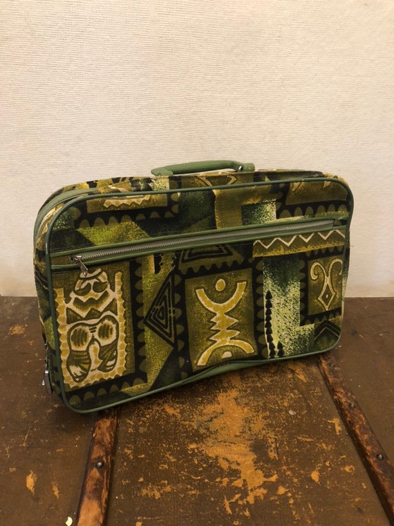 Small Vintage Funky Pattern Suitcase