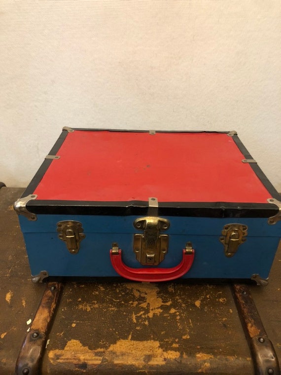 Vintage Roller Skates and Metal Box