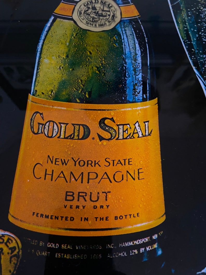 Vintage Gold Seal Champagne Sign image 3