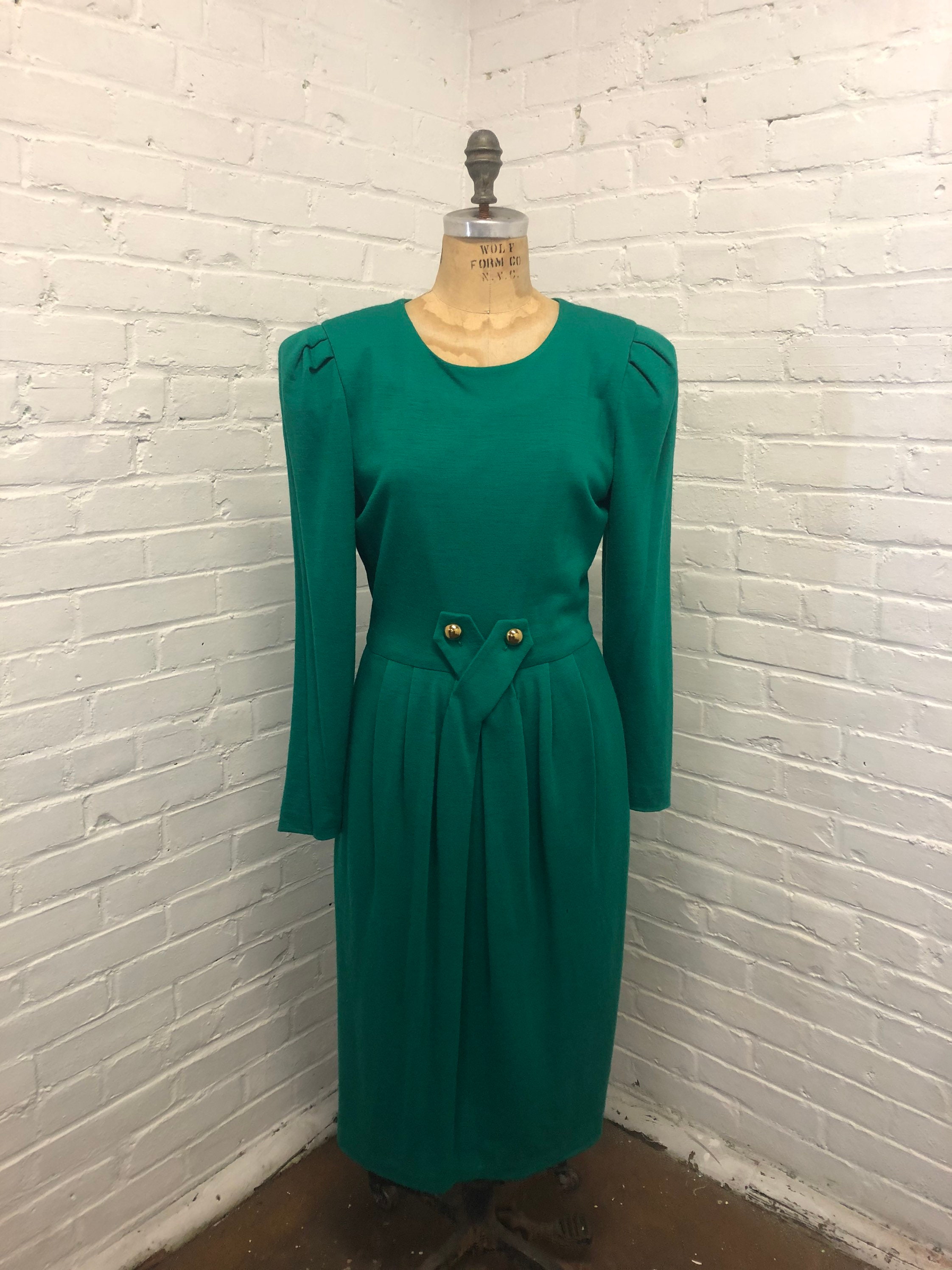 Vintage Richard Warren Saks 5th Avenue Green Dress | Etsy