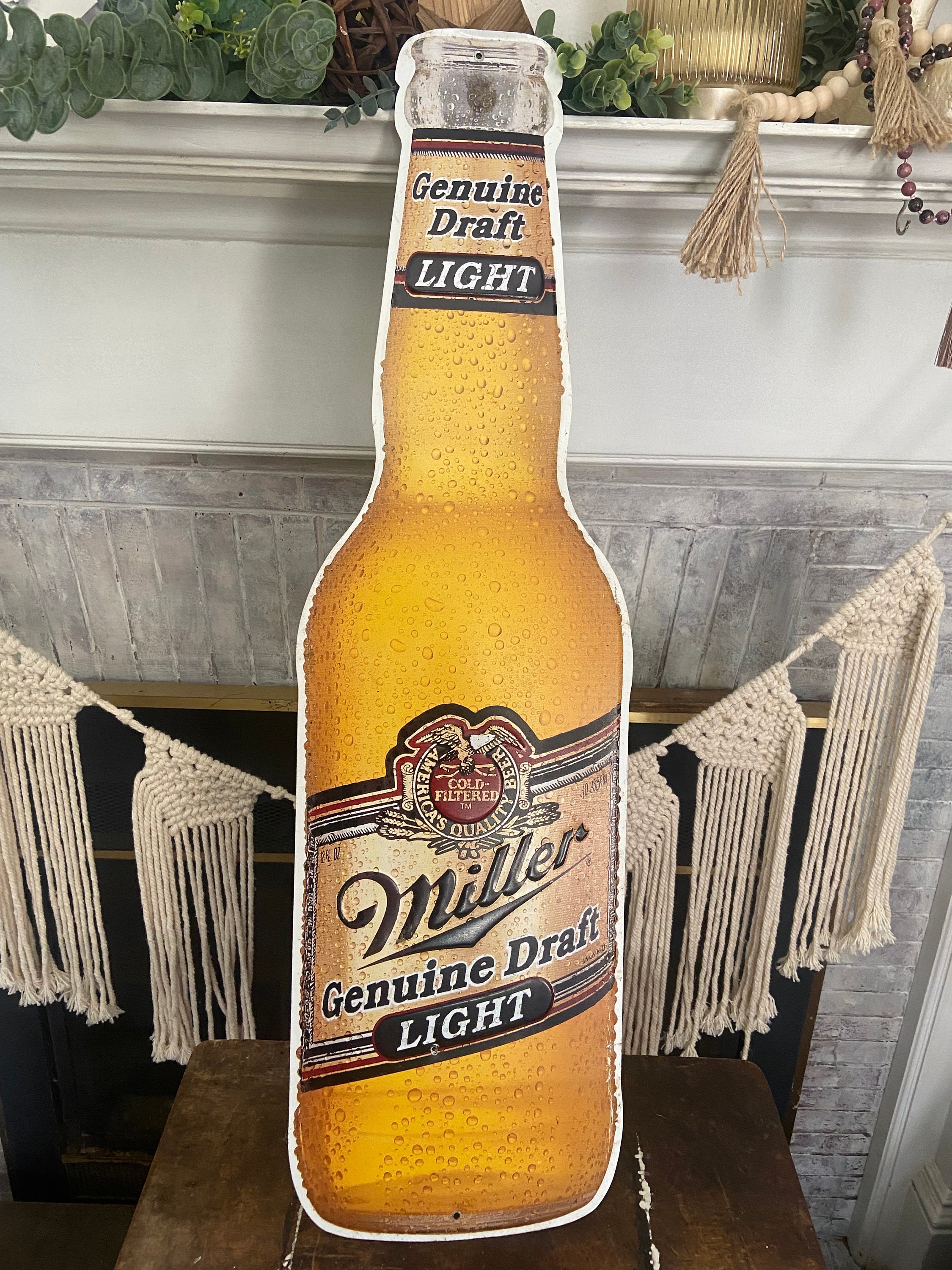 Michelob Ultra Beer Bottle Cap Tin Sign Man cave Bar Decor Beer