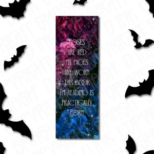 Roses Are Red My Pages Are Worn Bookmark | Dark Romance Bookmark ...