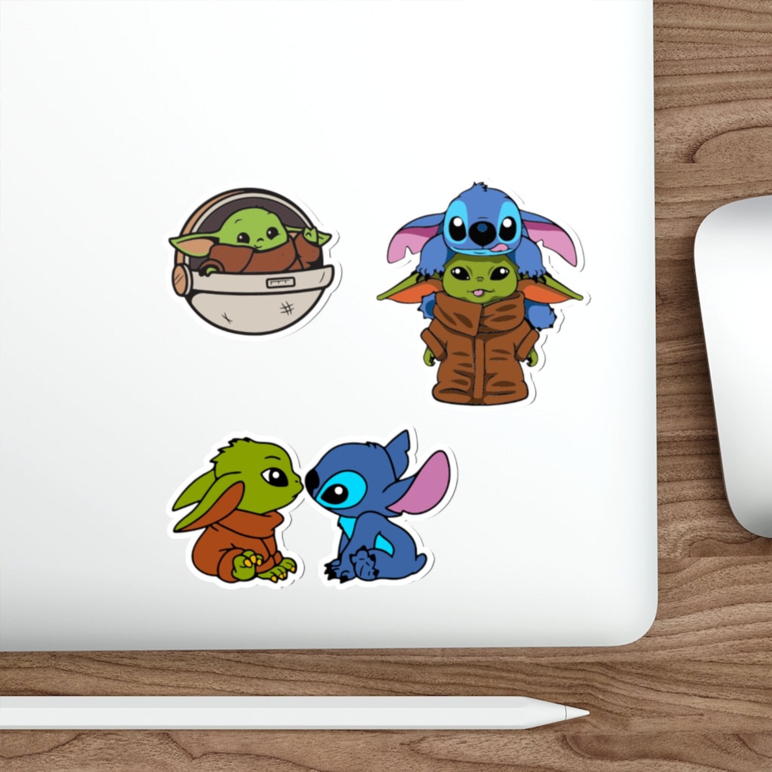 Stitch and Grogu Waterproof Sticker Pack Etsy