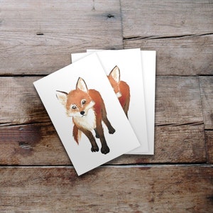 Carte illustrate ad acquerello - Decorazione della stanza dei bambini - Fox