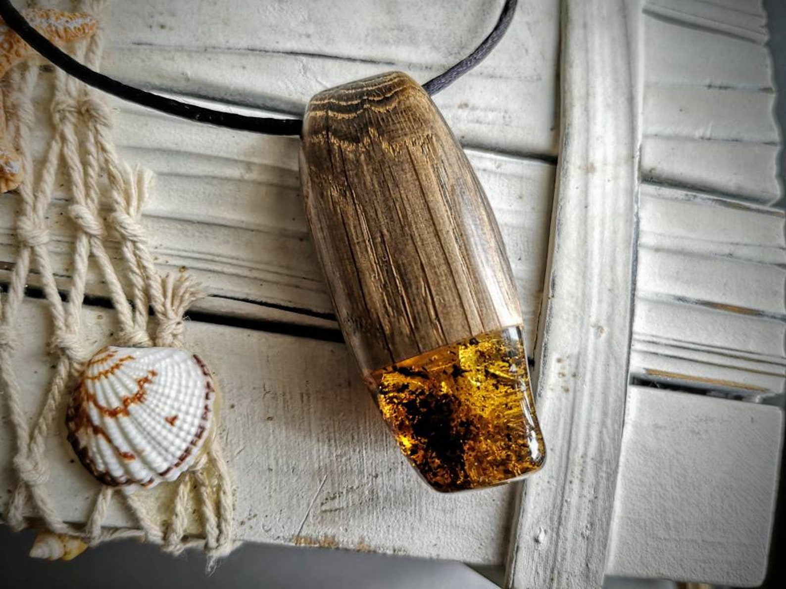 Massive Amber Wood Pendant Amber Wooden Jewelry Shining Etsy