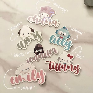 Custom name KAWAII Sticker | Personalized Sticker