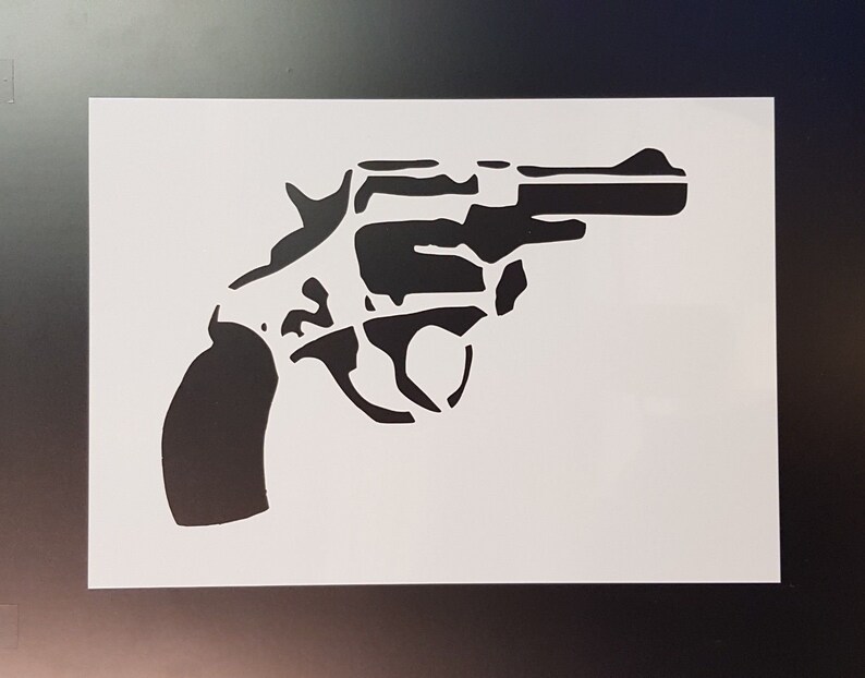 Gun wall art stencil,Strong,Reusable,Recyclable